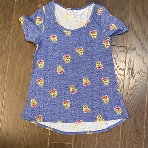 LuLaRoe Violet Tee with Miss Piggy Print